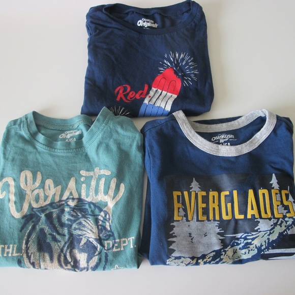 OshKosh B'gosh Other - Bundle of 3 OshKosh B'Gosh Boys Short Sleeve Shirts Size 6 & 7 GUC